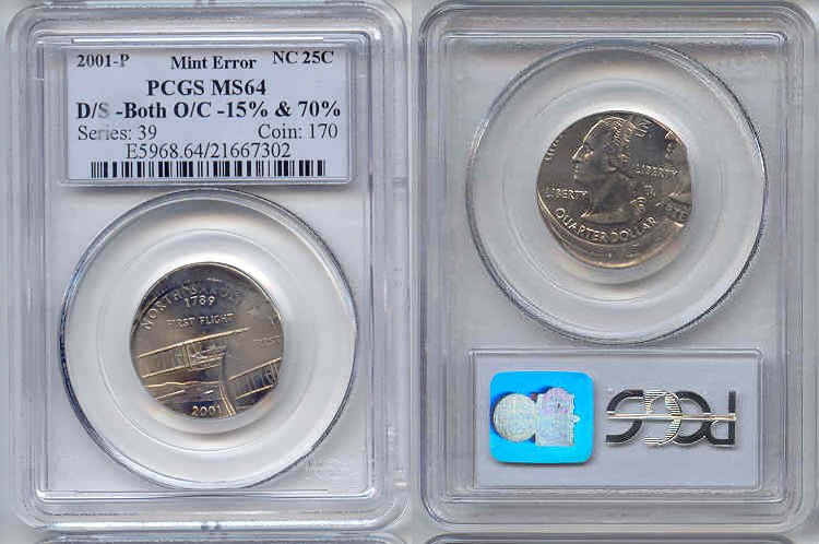 eExhibit - North Carolina Statehood Quarter Errors Striking Errors